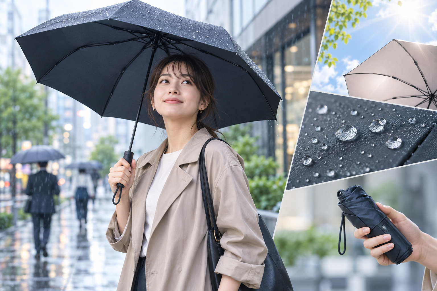 突然の雨に備える!自動開閉折りたたみ傘6選