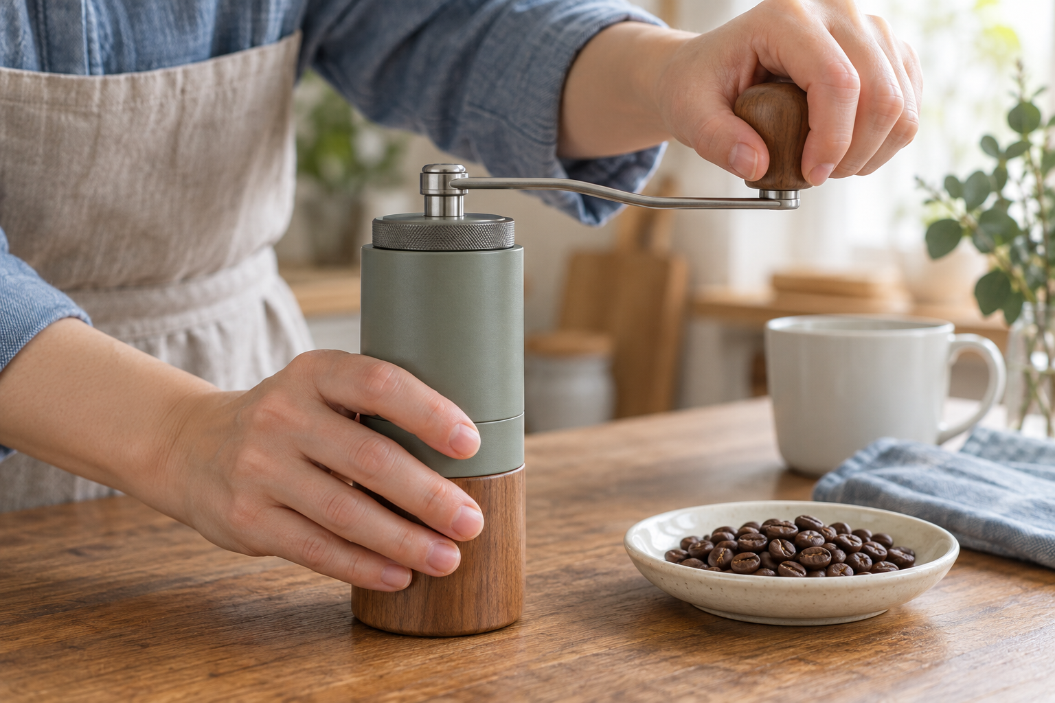 手挽きコーヒーミル比較｜挽き目調整・豆容量・手入れの確認点